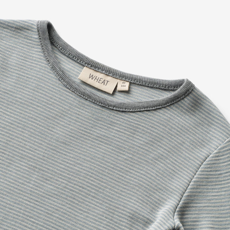 Wheat Wool Woll-T-Shirt L/S Alfie Alfie Jersey Tops and T-Shirts 1522 cloudy sky stripe