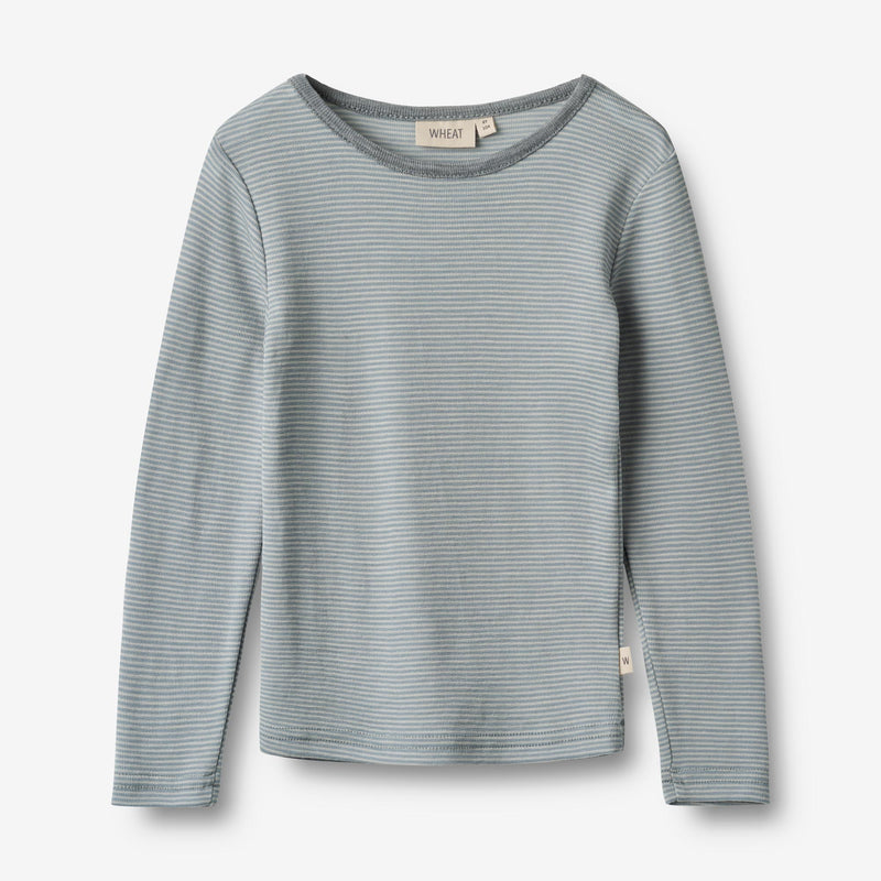 Wheat Wool Woll-T-Shirt L/S Alfie Alfie Jersey Tops and T-Shirts 1522 cloudy sky stripe