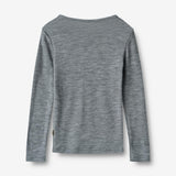 Wheat SMU Woll-T-Shirt L/S Alfie Alfie T-Shirt 0224 melange grey