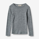 Wheat SMU Woll-T-Shirt L/S Alfie Alfie T-Shirt 0224 melange grey