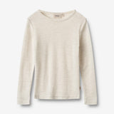 Wheat SMU Woll-T-Shirt L/S Alfie Alfie T-Shirt 1141 eggshell melange