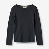Wheat SMU Woll-T-Shirt L/S Alfie Alfie T-Shirt 1432 navy