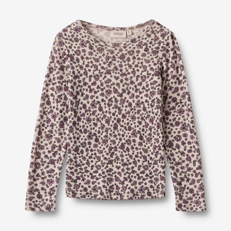 Wheat Wool Woll T-Shirt L/S Alfie Alfie Jersey Tops and T-Shirts 1114 autumn flowers