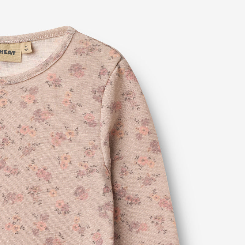 Wheat Wool Woll T-Shirt L/S Alfie Alfie Jersey Tops and T-Shirts 1358 lilac flowers