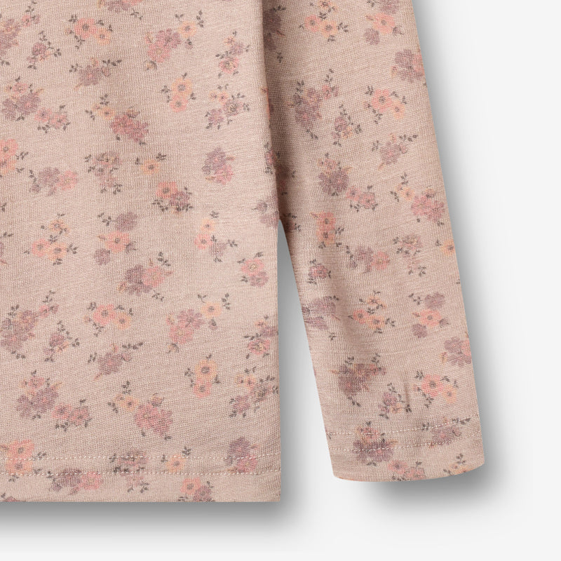 Wheat Wool Woll T-Shirt L/S Alfie Alfie Jersey Tops and T-Shirts 1358 lilac flowers