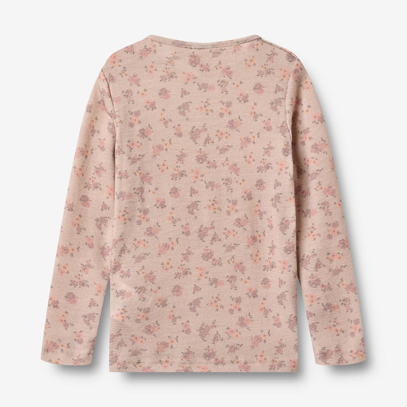 Wheat Wool Woll T-Shirt L/S Alfie Alfie Jersey Tops and T-Shirts 1358 lilac flowers