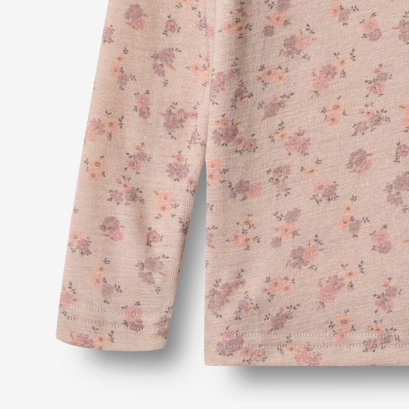 Wheat Wool Woll T-Shirt L/S Alfie Alfie Jersey Tops and T-Shirts 1358 lilac flowers