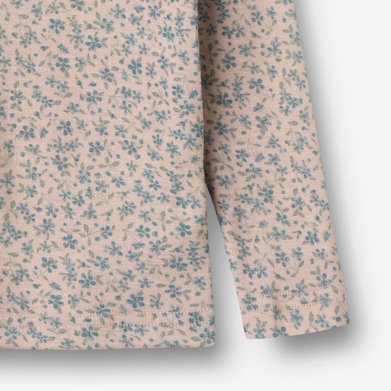 Wheat Wool Woll T-Shirt L/S Alfie Alfie Jersey Tops and T-Shirts 1481 blue flowers