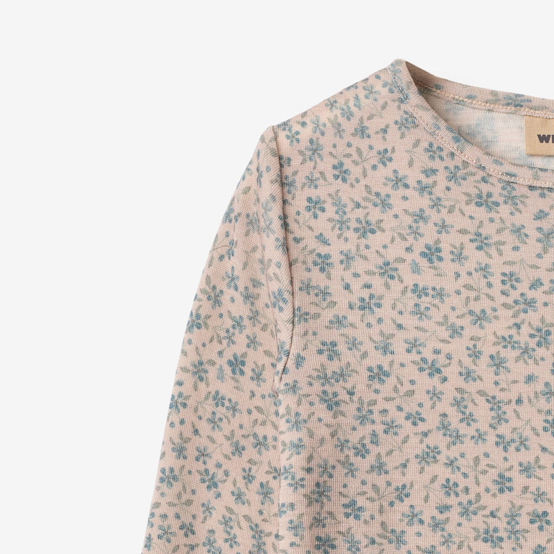 Wheat Wool Woll T-Shirt L/S Alfie Alfie Jersey Tops and T-Shirts 1481 blue flowers