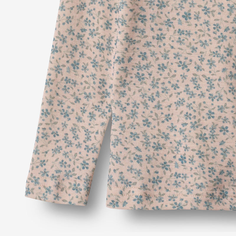 Wheat Wool Woll T-Shirt L/S Alfie Alfie Jersey Tops and T-Shirts 1481 blue flowers