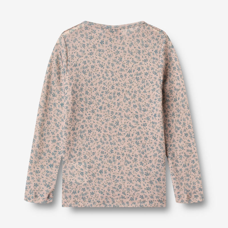 Wheat Wool Woll T-Shirt L/S Alfie Alfie Jersey Tops and T-Shirts 1481 blue flowers