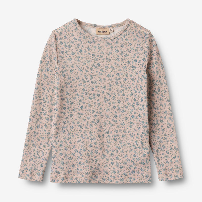 Wheat Wool Woll T-Shirt L/S Alfie Alfie Jersey Tops and T-Shirts 1481 blue flowers