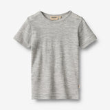 Wheat Main Woll T-Shirt S/S Seo T-Shirt 0224 melange grey