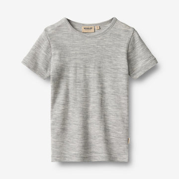 Wheat Main Woll T-Shirt S/S Seo T-Shirt 0224 melange grey