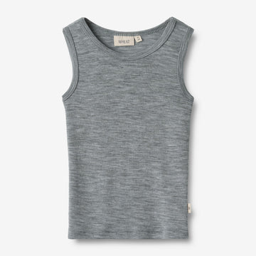 Wheat Wool Wolle-Singlet Iggy T-Shirt 0224 melange grey