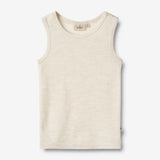 Wheat SMU Wolle-Singlet Iggy T-Shirt 1141 eggshell melange