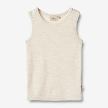 Wheat SMU Wolle-Singlet Iggy T-Shirt 1141 eggshell melange
