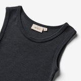 Wheat SMU Wolle-Singlet Iggy T-Shirt 1432 navy
