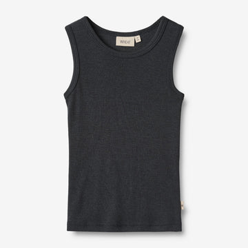 Wheat SMU Wolle-Singlet Iggy T-Shirt 1432 navy