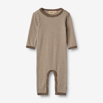Wheat Main Wolle Jumpsuit L/S Haven Jumpsuit 9578 wood stripe