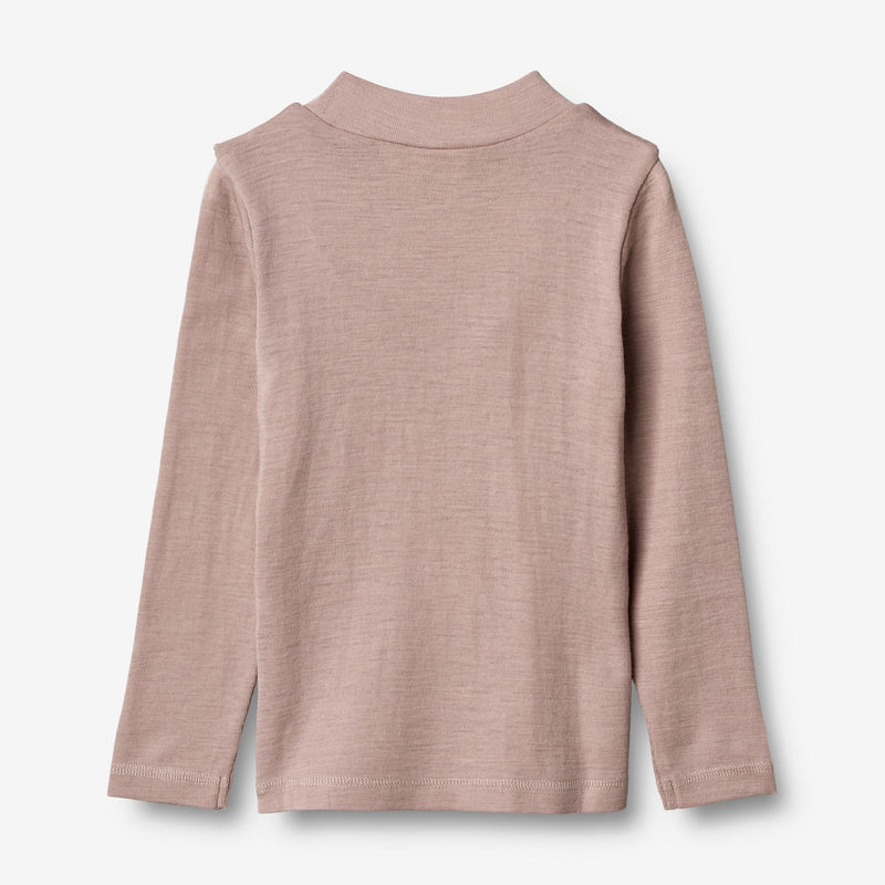 Wheat Wool Wolle Langarm-Shirt Ruffle Jersey Tops and T-Shirts 2086 dark powder 