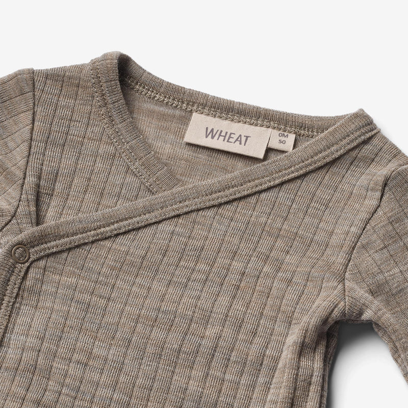 Wheat Wool Wolle/Seide Wickelbody Willow Underwear/Bodies 3204 khaki melange