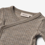 Wheat SMU Wolle/Seide Wickelbody Willow Underwear/Bodies 3204 khaki melange