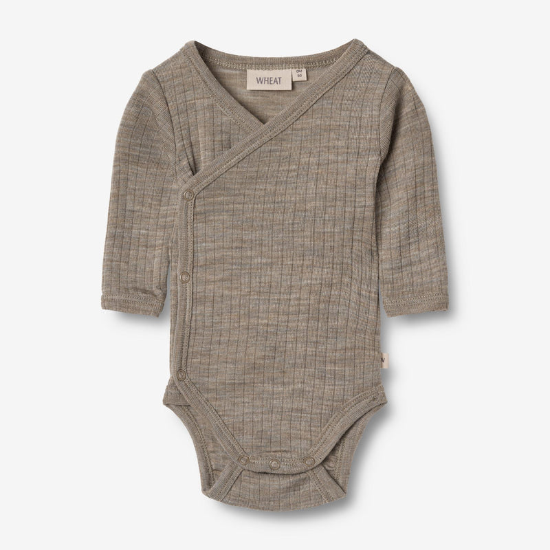 Wheat Wool Wolle/Seide Wickelbody Willow Underwear/Bodies 3204 khaki melange