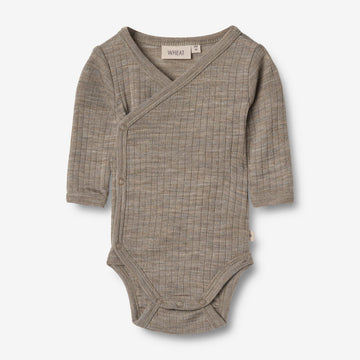 Wheat SMU Wolle/Seide Wickelbody Willow Underwear/Bodies 3204 khaki melange