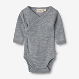 Wheat SMU Wolle Wickelbody Willow Underwear/Bodies 0224 melange grey
