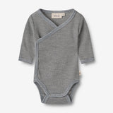Wheat SMU Wolle Wickelbody Willow Underwear/Bodies 1433 navy stripe