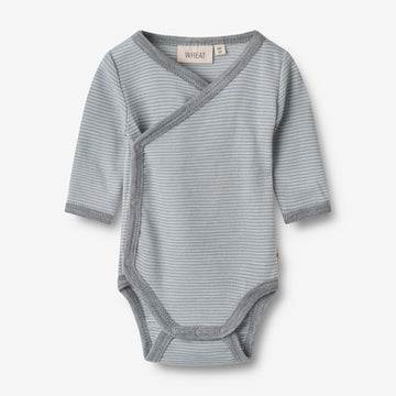 Wheat SMU Wolle Wickelbody Willow Underwear/Bodies 1522 cloudy sky stripe