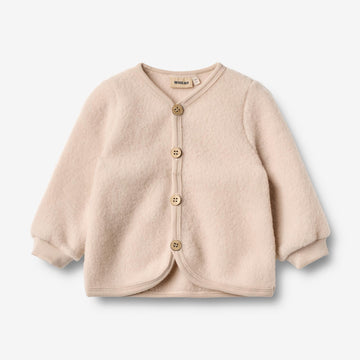 Wheat Wool Wollfleece-Cardigan Kari Sweatshirt 1356 pale lilac