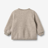 Wheat Wool Wollfleece-Cardigan Kari Sweatshirt 3204 khaki melange