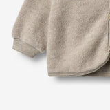 Wheat Wool Wollfleece-Cardigan Kari Sweatshirt 3204 khaki melange