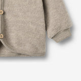 Wheat Wool Wollfleece-Cardigan Kari Sweatshirt 3204 khaki melange
