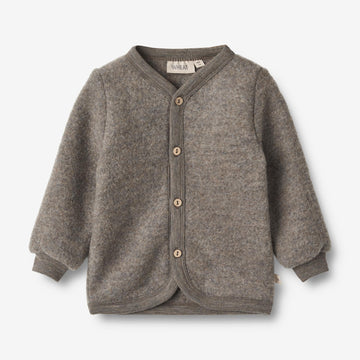 Wheat Wool Wollfleece-Cardigan Kari Sweatshirt 3015 brown melange