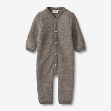 Wheat Wool Wollfleece Fahranzug Levi Jumpsuit 3015 brown melange