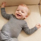 Wheat Wool Woll-Langarmbody Lucca Body 1433 navy stripe