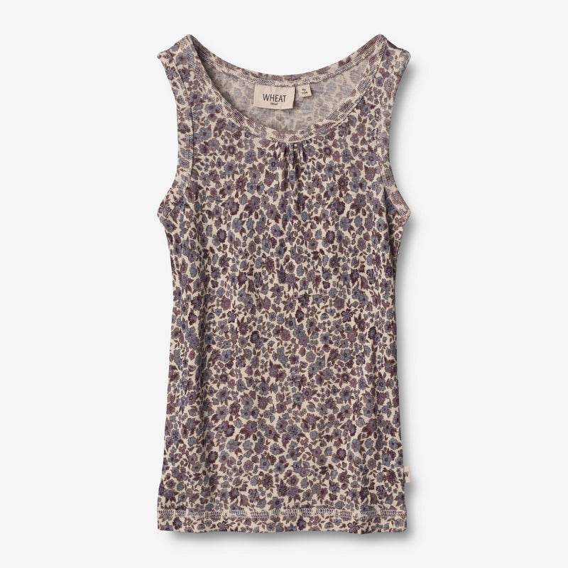 Wheat Wool Wollunterhemd für Jungs Underwear/Bodies 1493 purple flowers