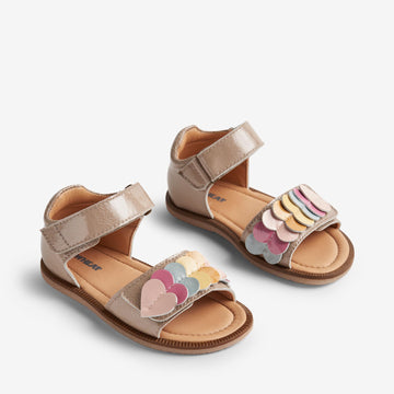 Wheat Footwear  Zehenfreie Lack-Sandale Uma Sandals 9011 beige