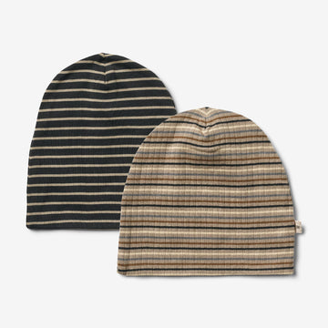 Wheat Main  Zwei Baumwollmützen Aidan Acc 1433 navy stripe