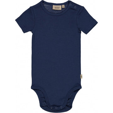 Wheat Main Basic Body Kurzarm Underwear/Bodies 1044 harbour blue
