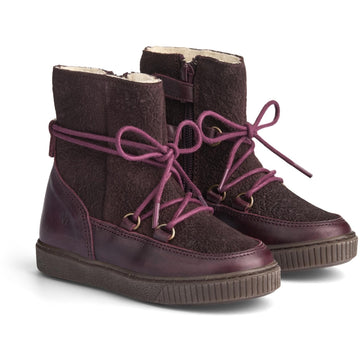Wheat Footwear Gefütterter Winterstiefel Kaya mit Tex-Membran Winter Footwear 3118 eggplant