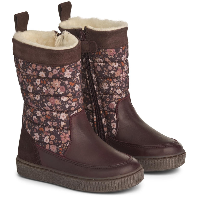 Wheat Footwear Gefütterter Winterstiefel Koa High mit Tex-Membran Winter Footwear 3122 eggplant flowers