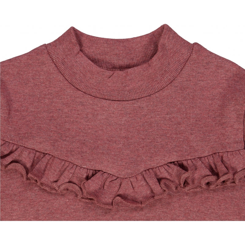 Wheat Geripptes Langarmshirt Jersey Tops and T-Shirts 2614 dark rouge melange