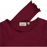 Wheat Geripptes Langarmshirt Spitze Jersey Tops and T-Shirts 2390 red plum