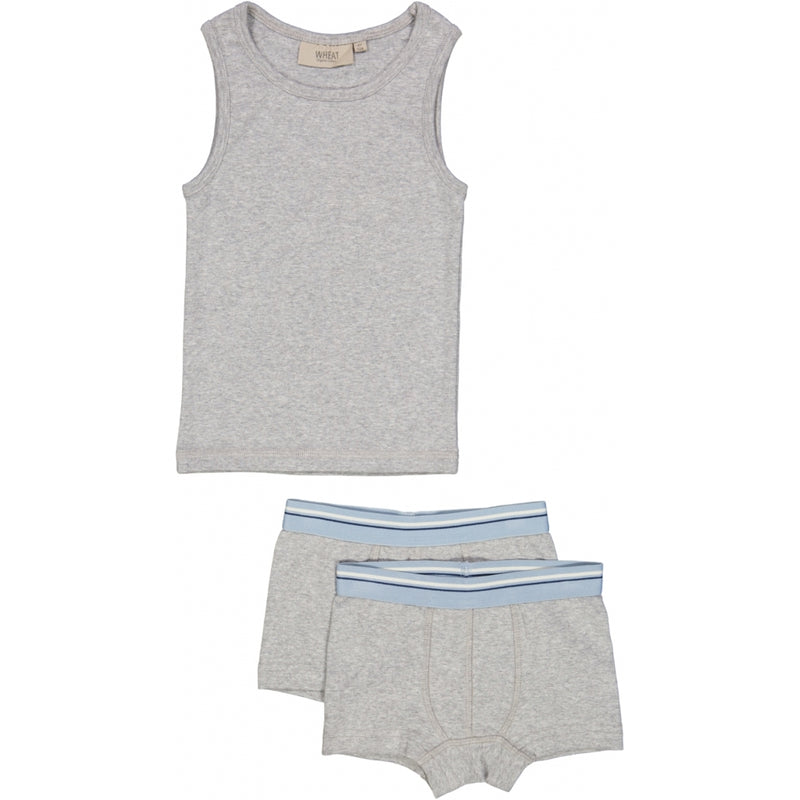 Wheat Jungen Unterwäsche Underwear/Bodies 0224 melange grey 