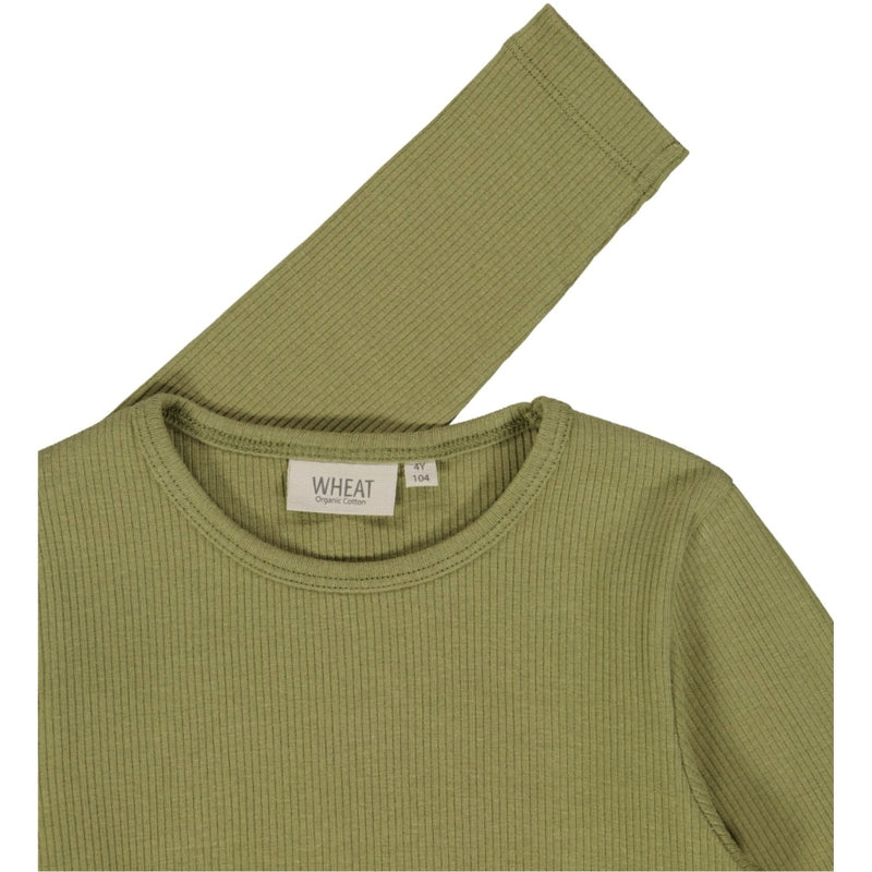 Wheat Langarm-Shirt Nor Jersey Tops and T-Shirts 4214 olive