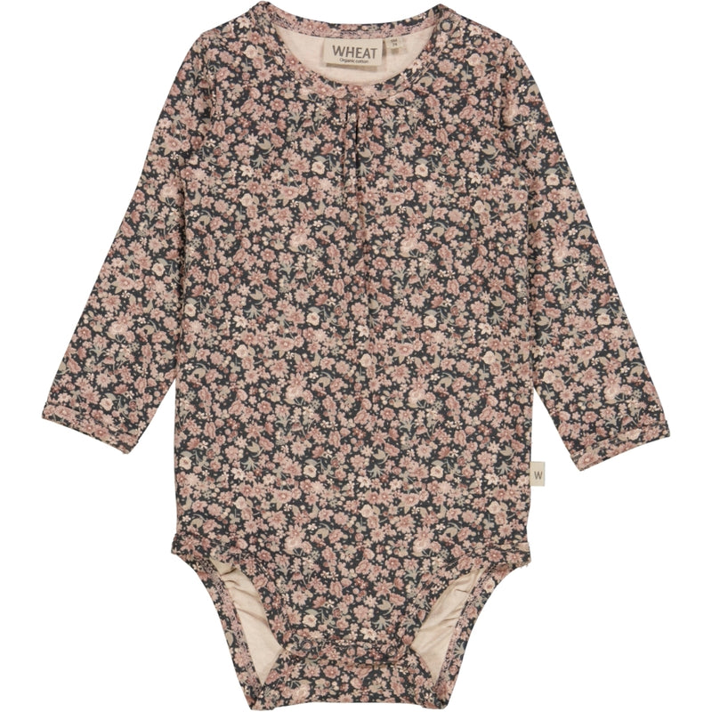 Wheat Langarmbody Liv Underwear/Bodies 0036 winter flowers